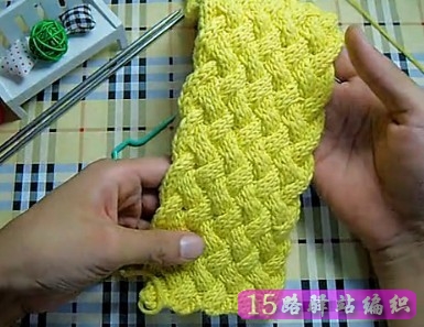 席纹花围巾的织法图解,视频|棒针编织图解