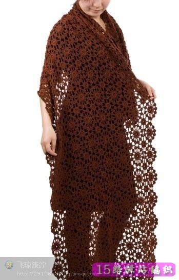 精美12金钗花披肩钩法教程，唯美的拼花披肩|钩针编织详细教程区