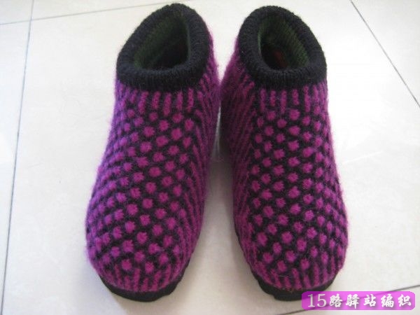 [鞋·袜]最新改良版毛线棉鞋的织法教程步骤(婕婕手工