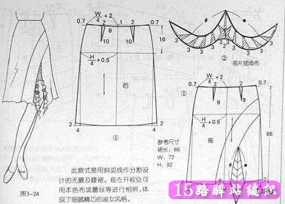 裙子裁剪图片纸样大全n多款式