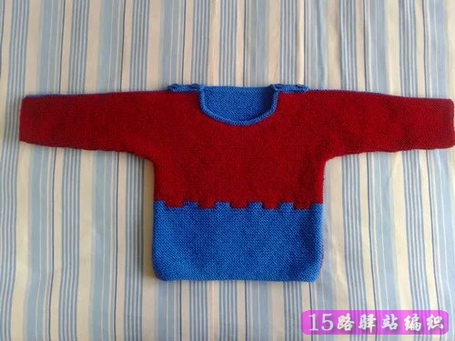 1岁半男孩双色套衫编织教程(超人宝宝衫)