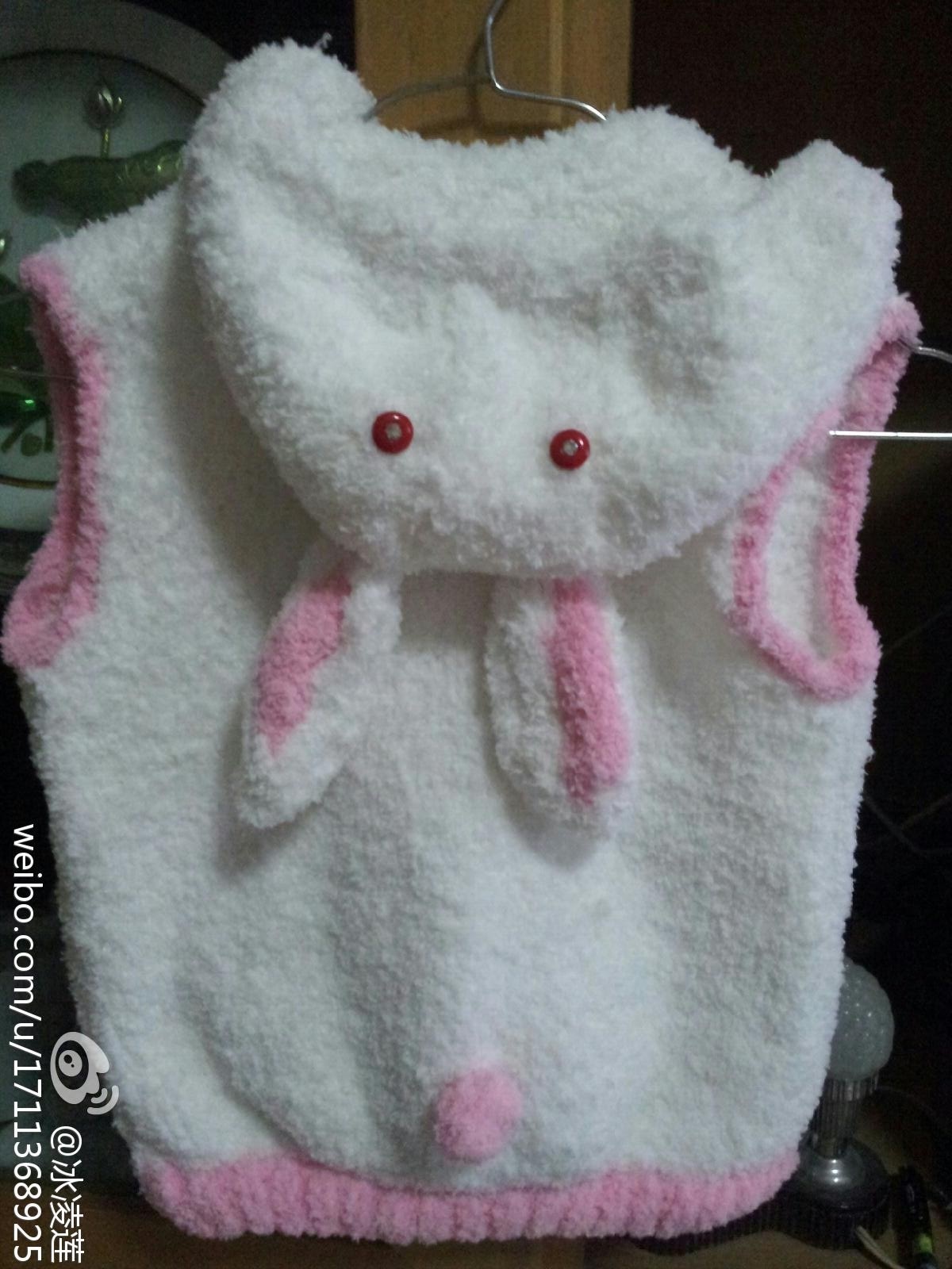 一款宝宝小兔子<em>马甲</em>|<em>棒针编织图解</em> - 15路驿站