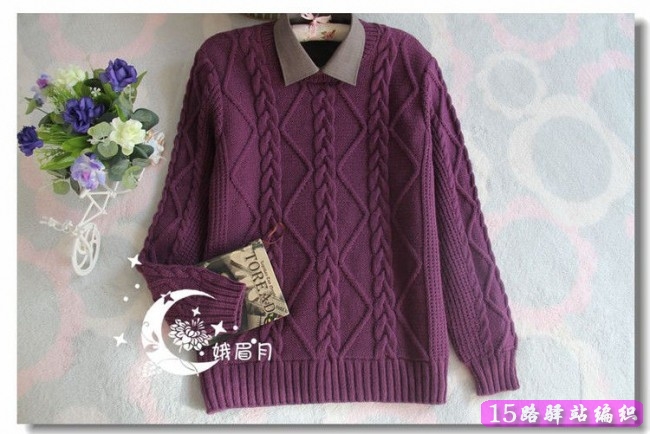 [男装]成熟帅气的男士毛衣编织款式和织法图解(娥眉月作品) [复制链接]