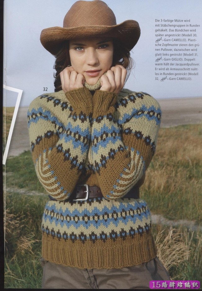 国外的一本时尚女士冬季毛衣编织电子书|棒针编织图解