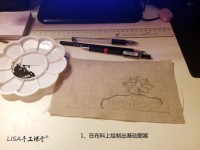 lisa的手工课：一款布艺手拿包的制作步骤图