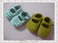 6个月宝宝穿的婴儿小鞋子的织法教学